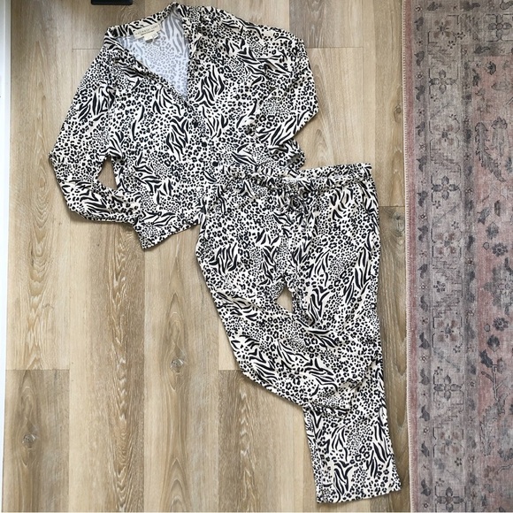 saltwater LUXE Other - Saltwater Luxe The LS Crop Rayon Pyjama Set in Animal